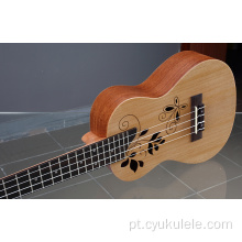 Ukulele de guitarra pequena com padrão de 23 polegadas